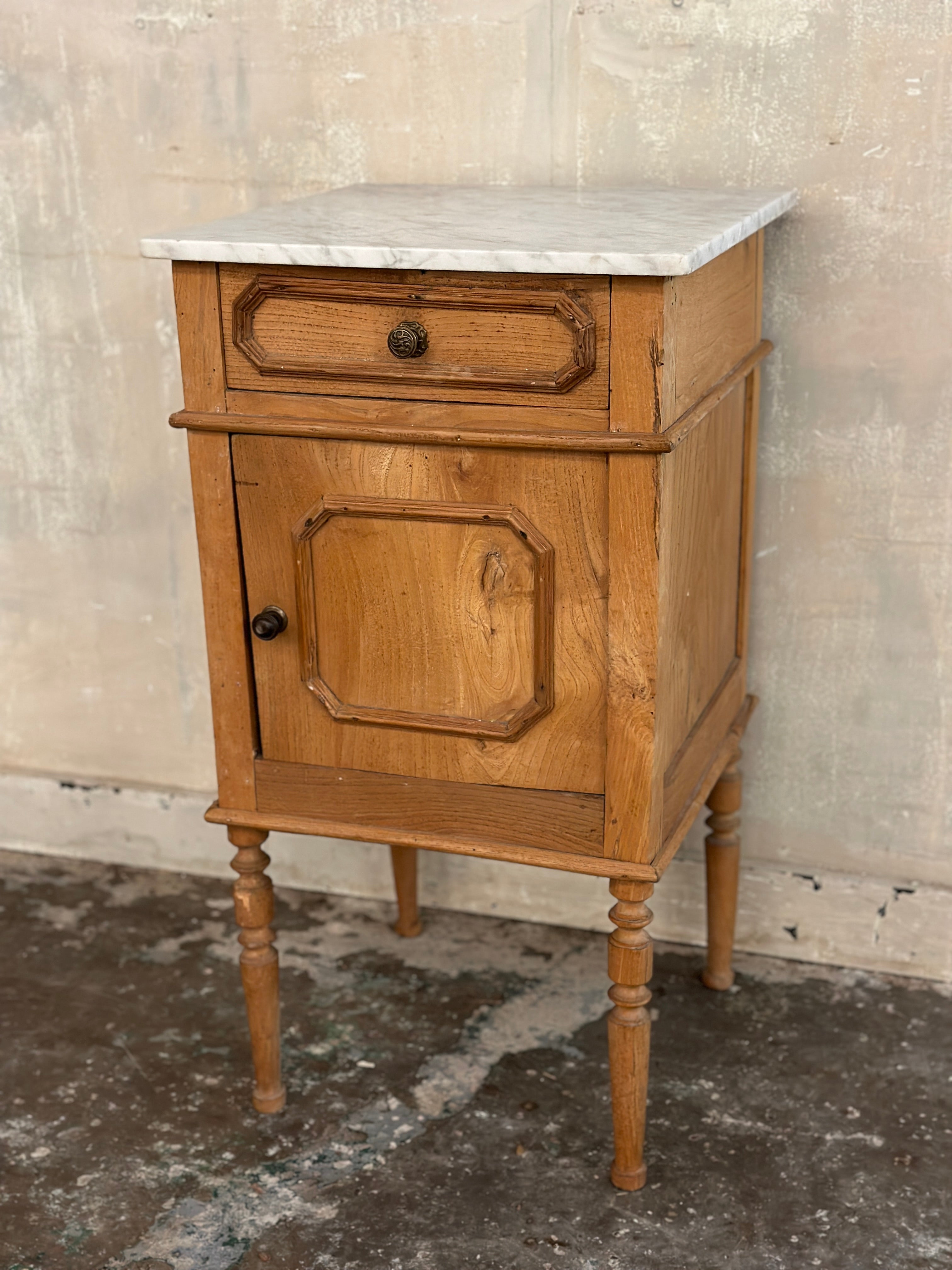 French marble top bedside
