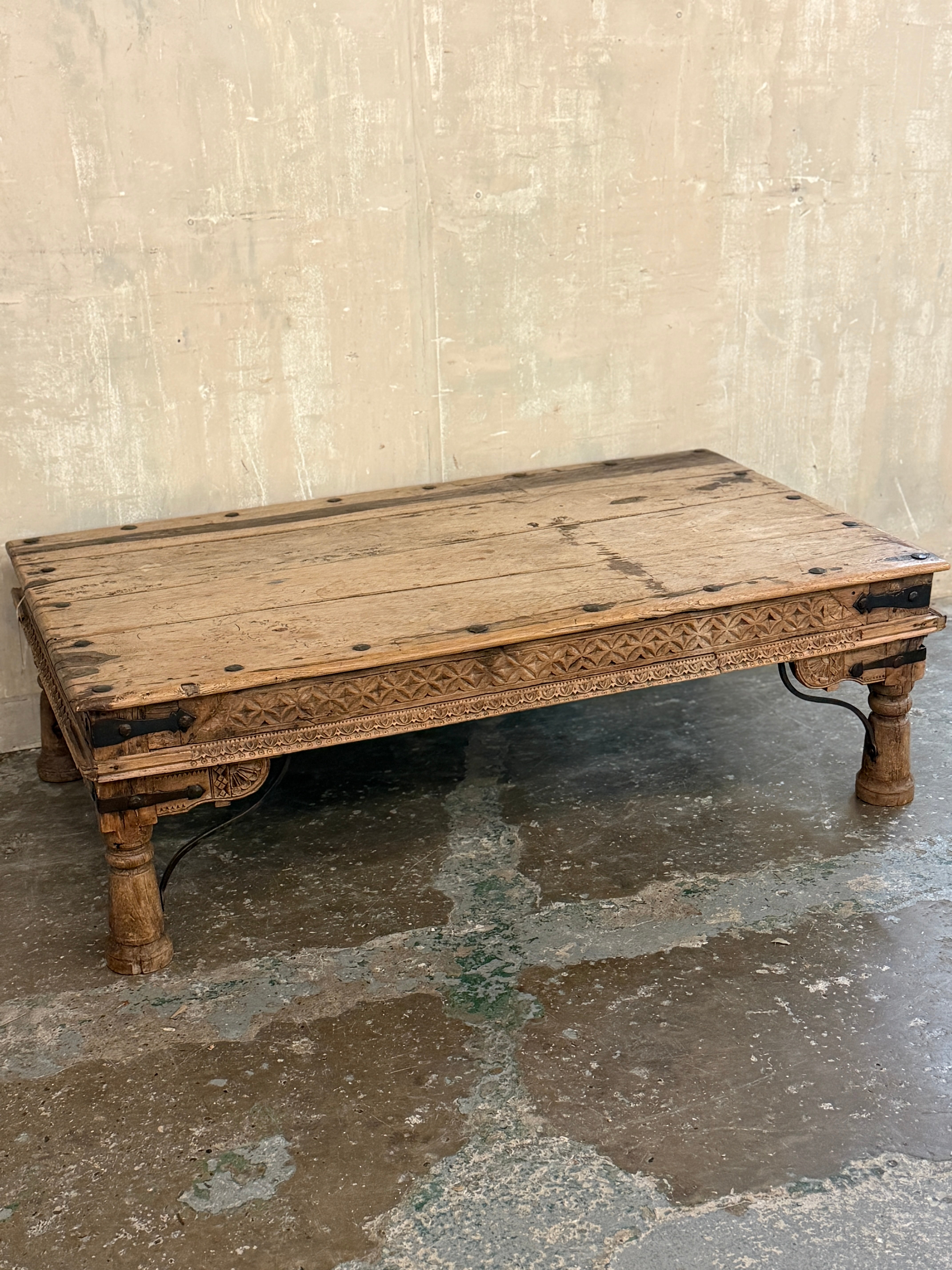 Carved Indian coffee table