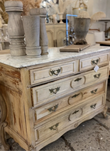 French marble top chest of drawers