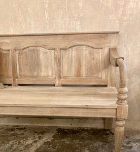 Bleached mahogany bench