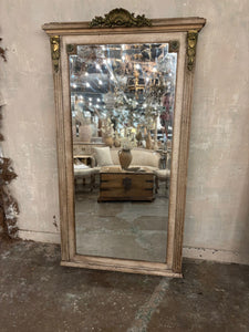 French bronze and wood mirror