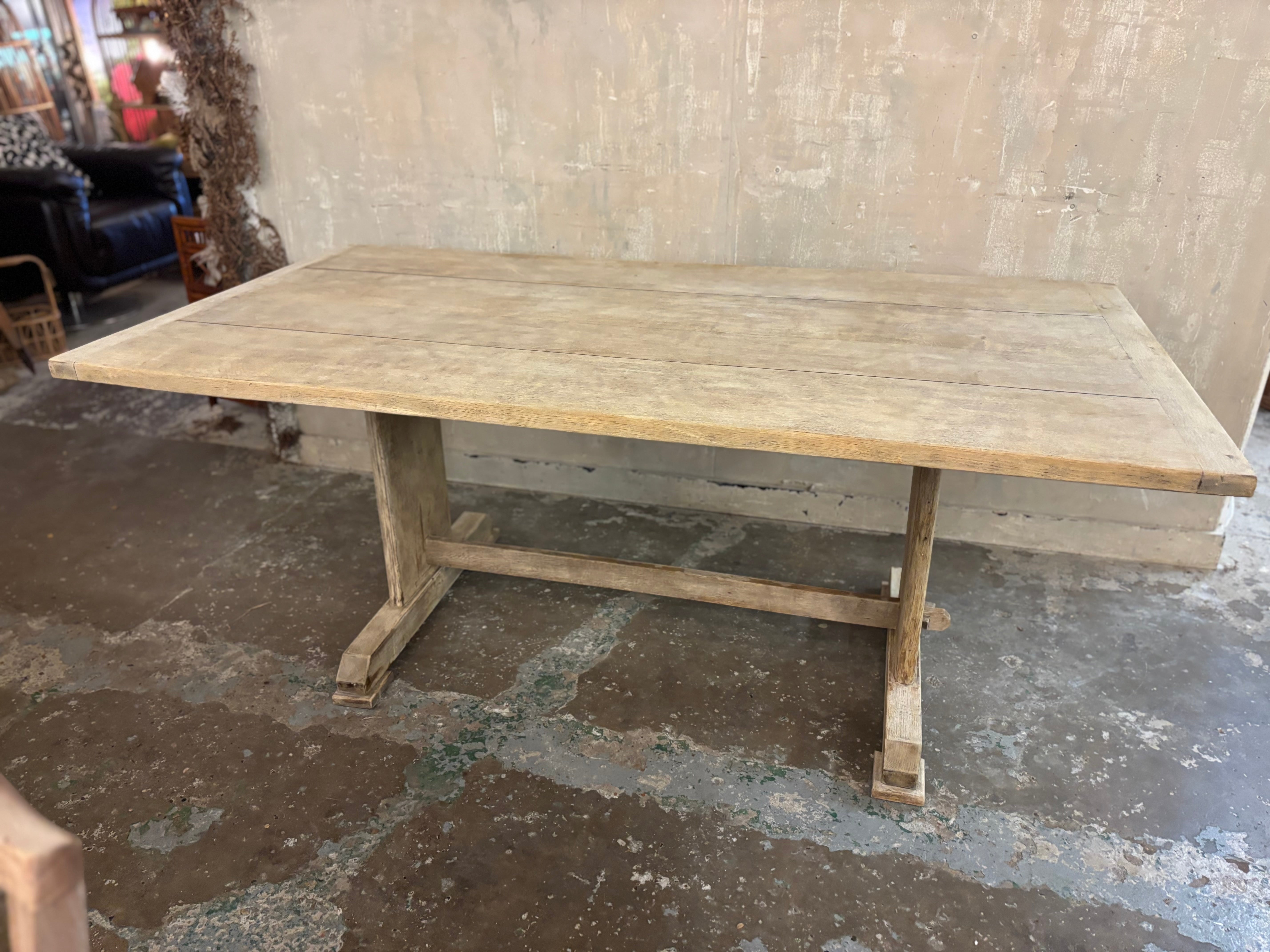 Oak plank top table