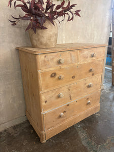 Victorian Light Pine Chest of Drawers