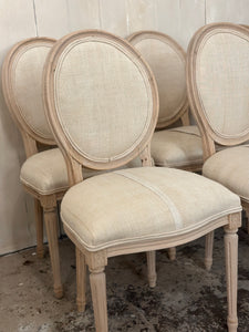 Set of six dinning chairs