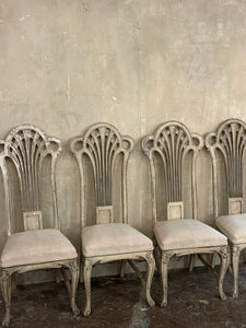Vintage Carved Dining Chairs set of 4