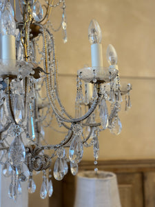 Stunning Italian crystal beaded chandelier