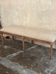 Linen covered bench/stool