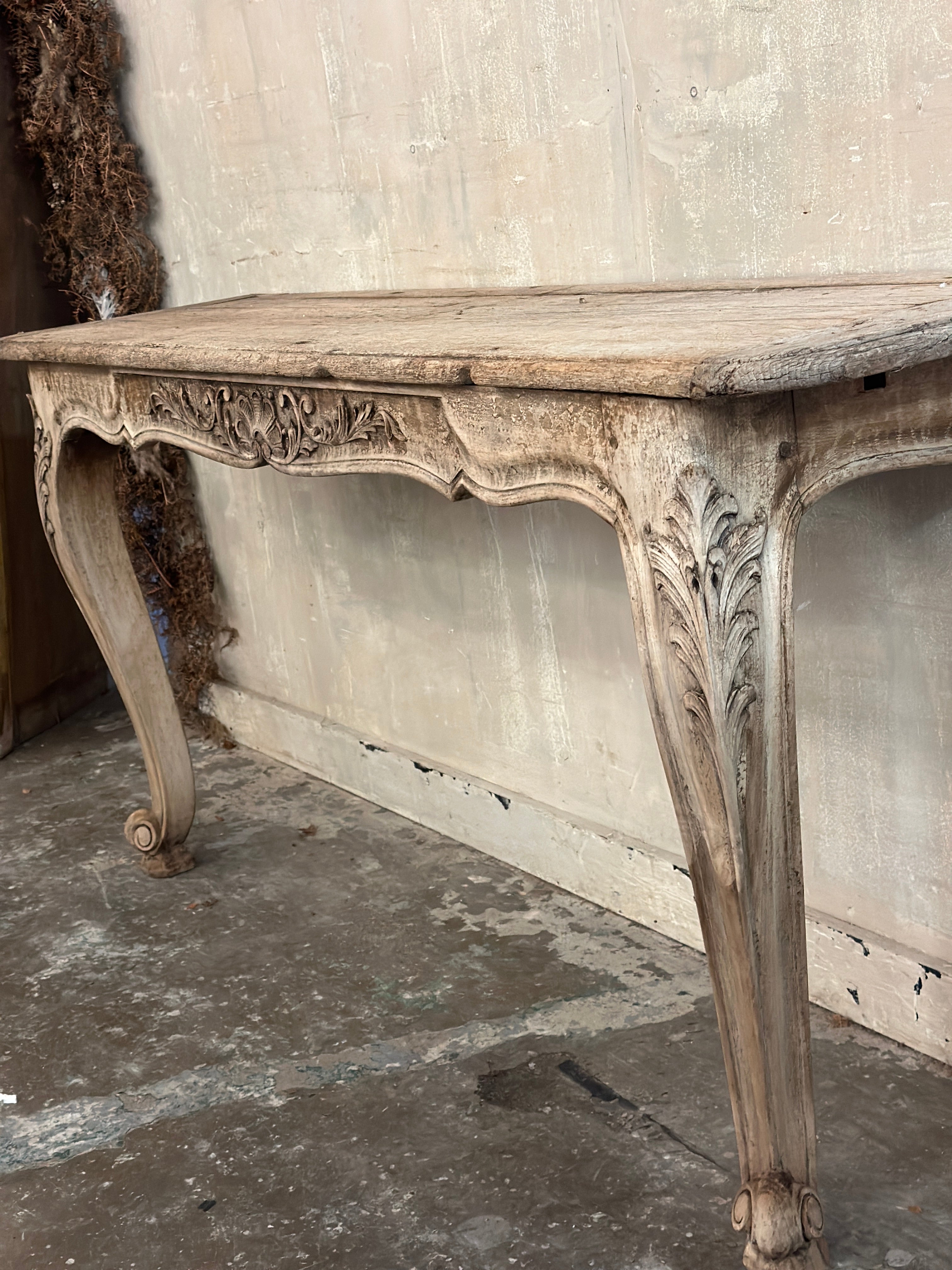 French oak console table