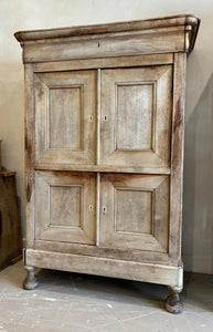 French stripped oak cabinet