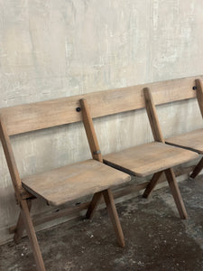 Set of oak hall seats