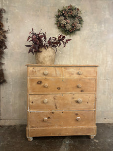 Victorian Light Pine Chest of Drawers