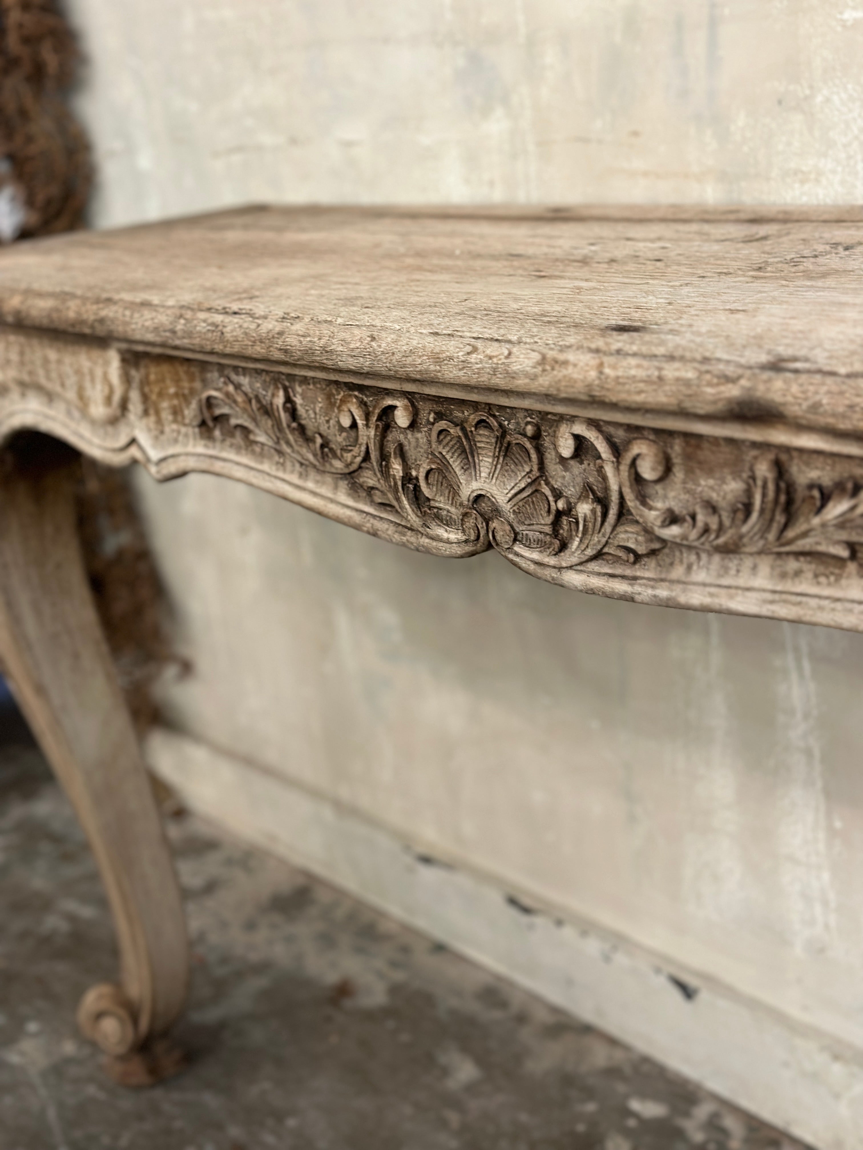 French oak console table