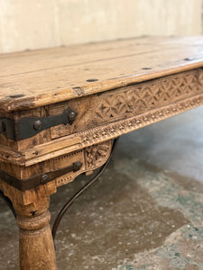 Carved Indian coffee table