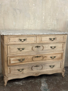 French marble top chest of drawers