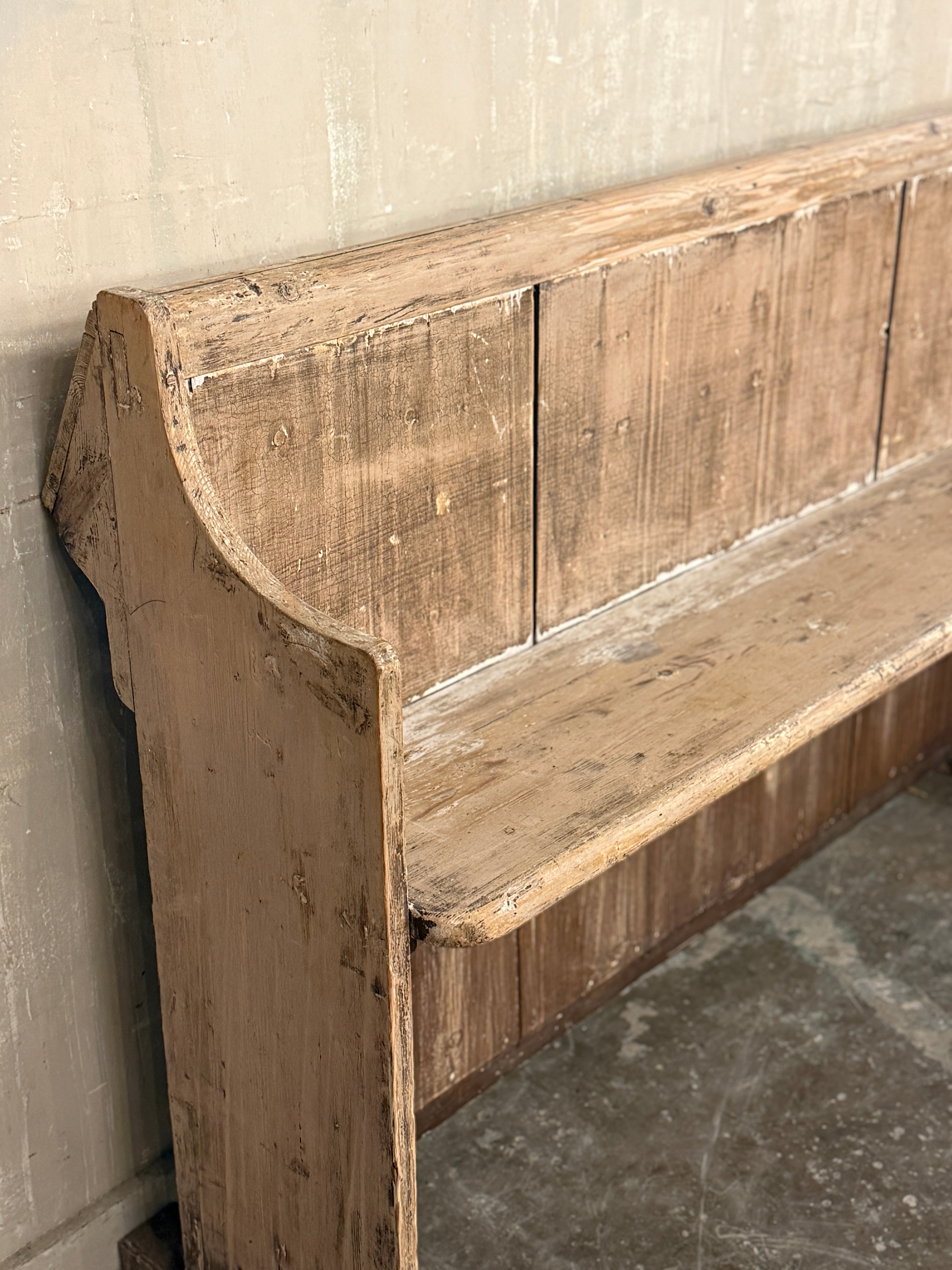 Rustic wooden bench