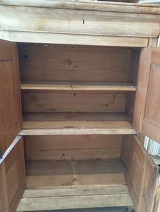 French stripped oak cabinet