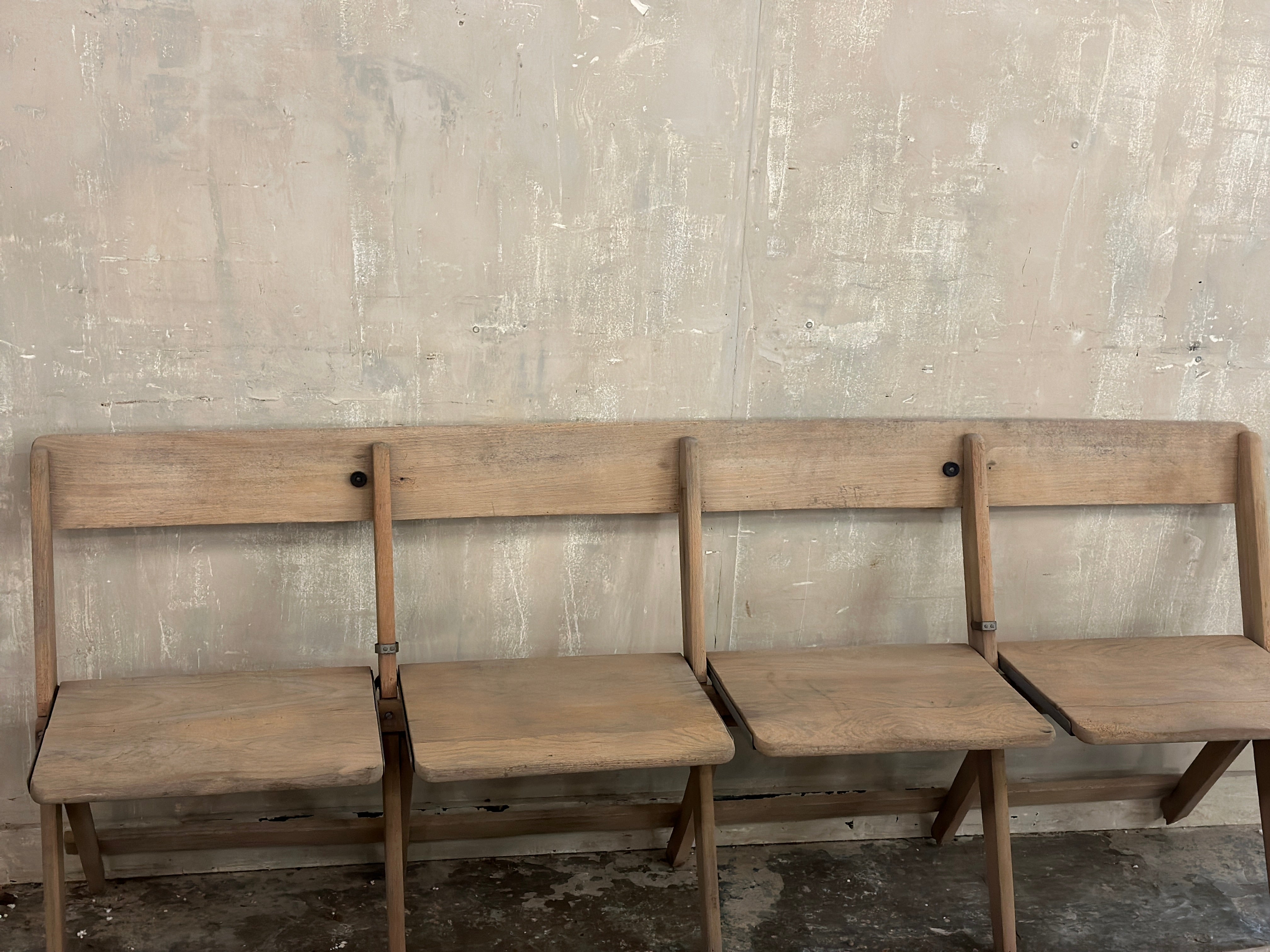 Set of oak hall seats