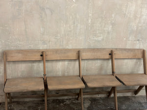 Set of oak hall seats