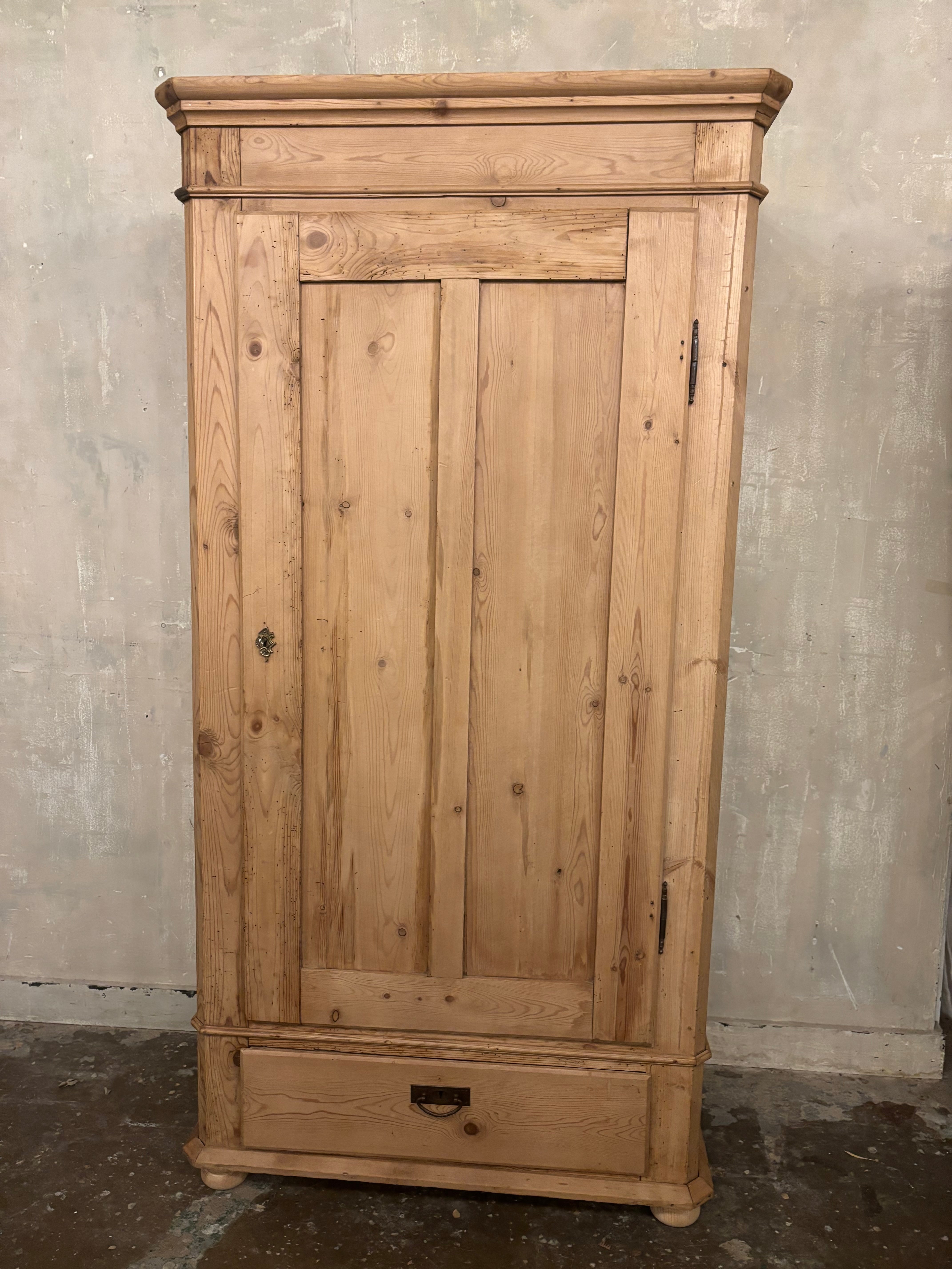 French pine single wardrobe