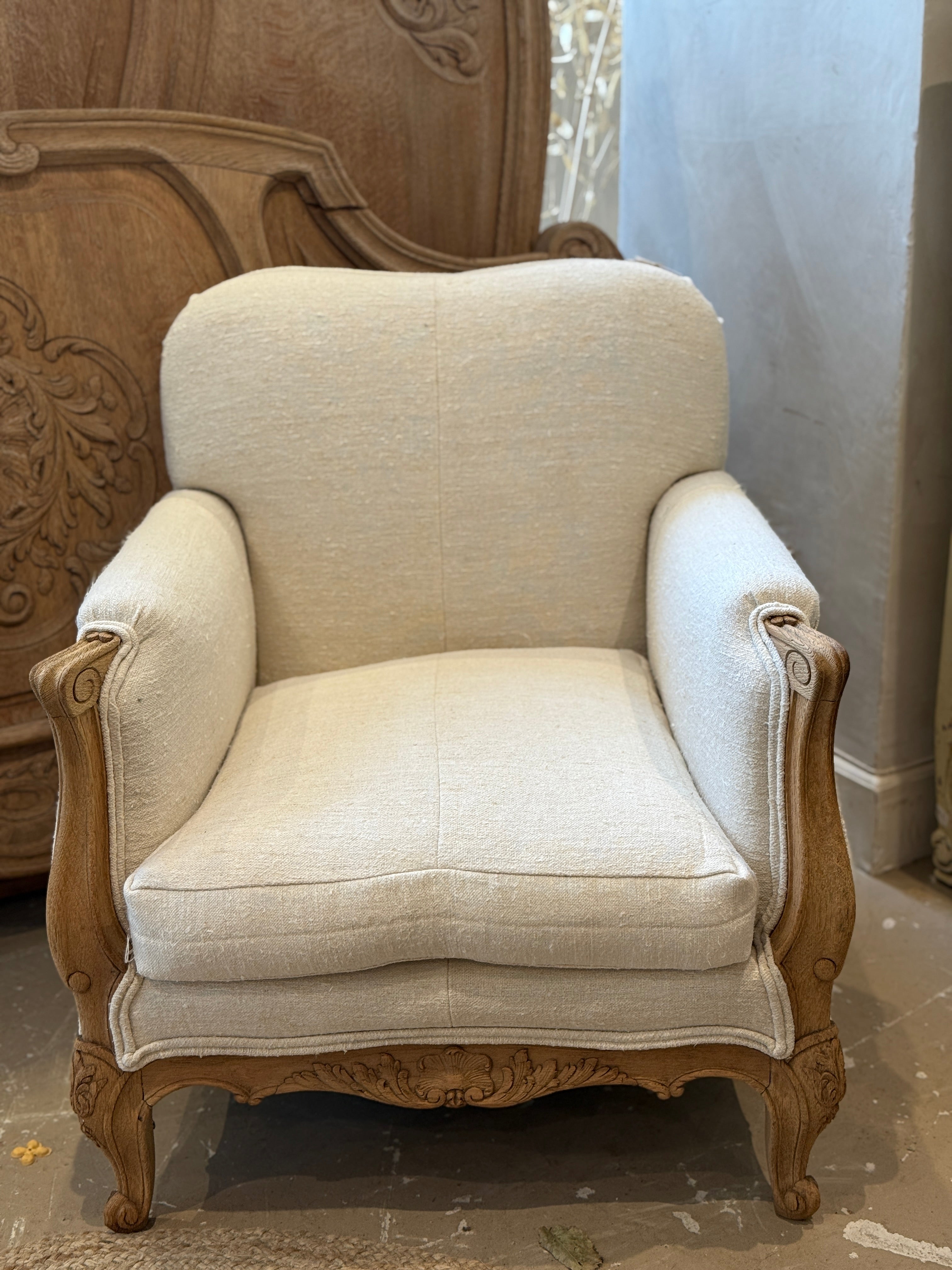 French Provincial Carved Armchair