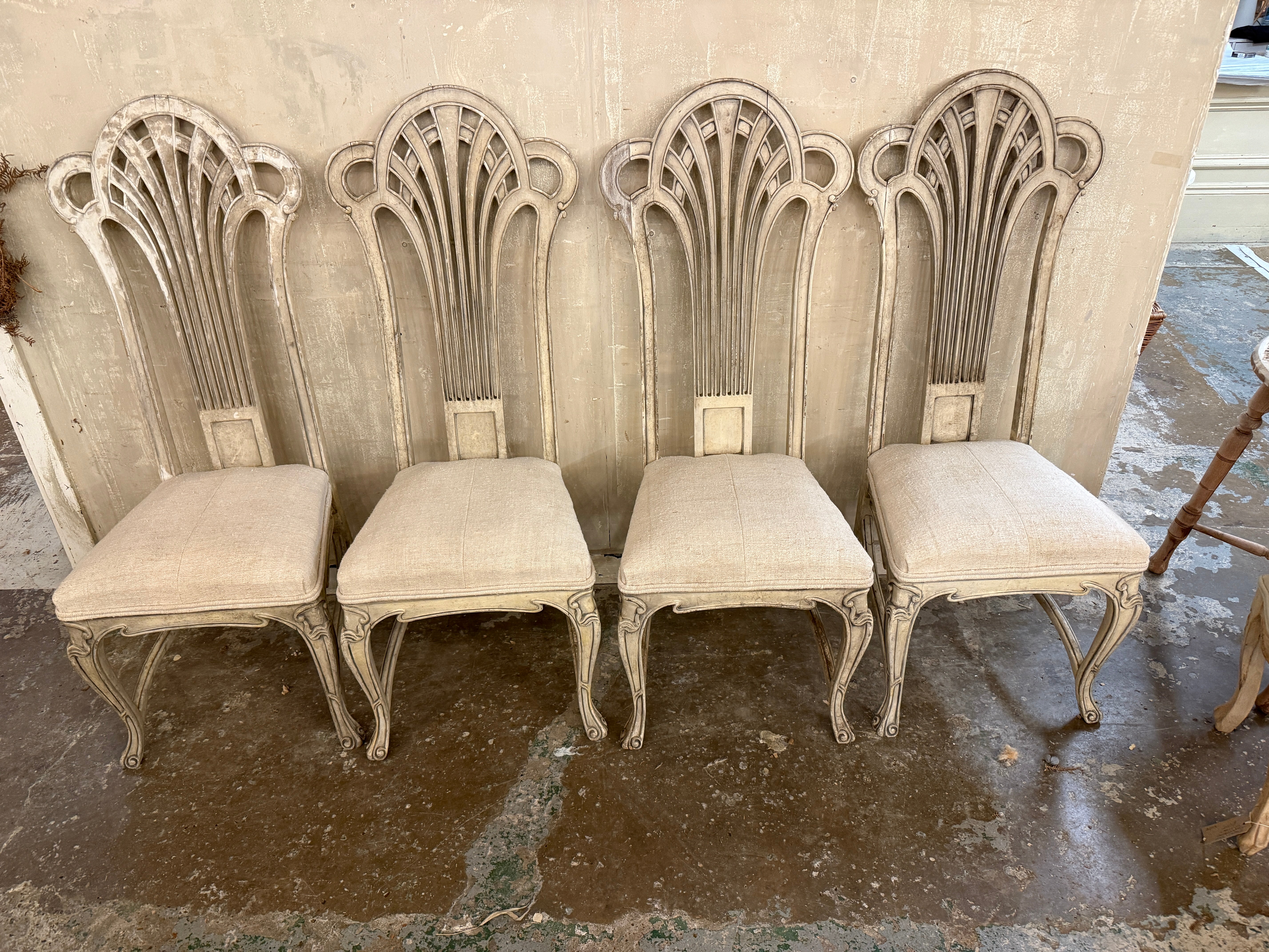 Vintage Carved Dining Chairs set of 4