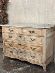 French marble top chest of drawers