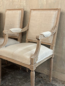 Set of 6 French recovered dinning chairs
