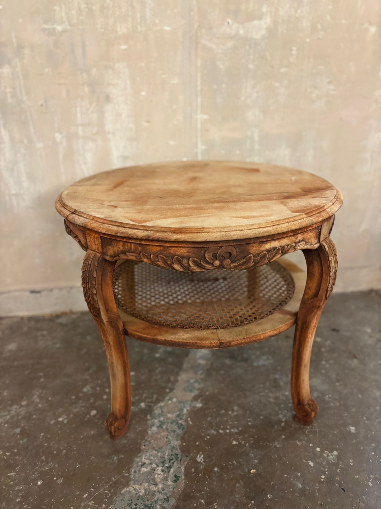 Round side table