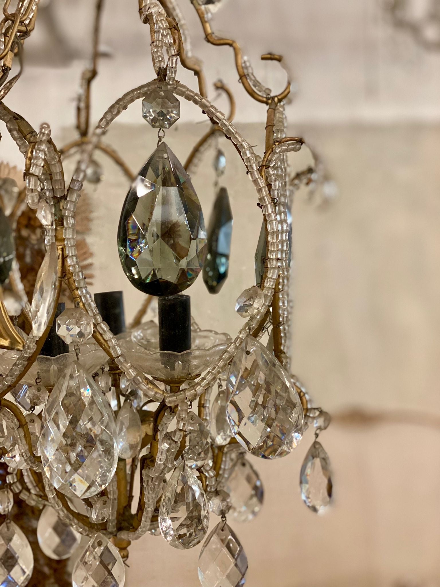 Pretty little beaded chandelier