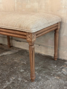Linen covered bench/stool