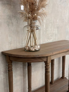Small bleached mahogany console