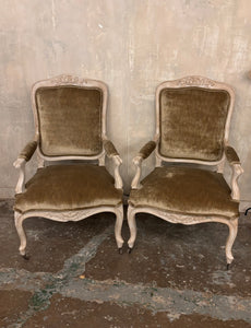 Pair of antique carver arm chairs