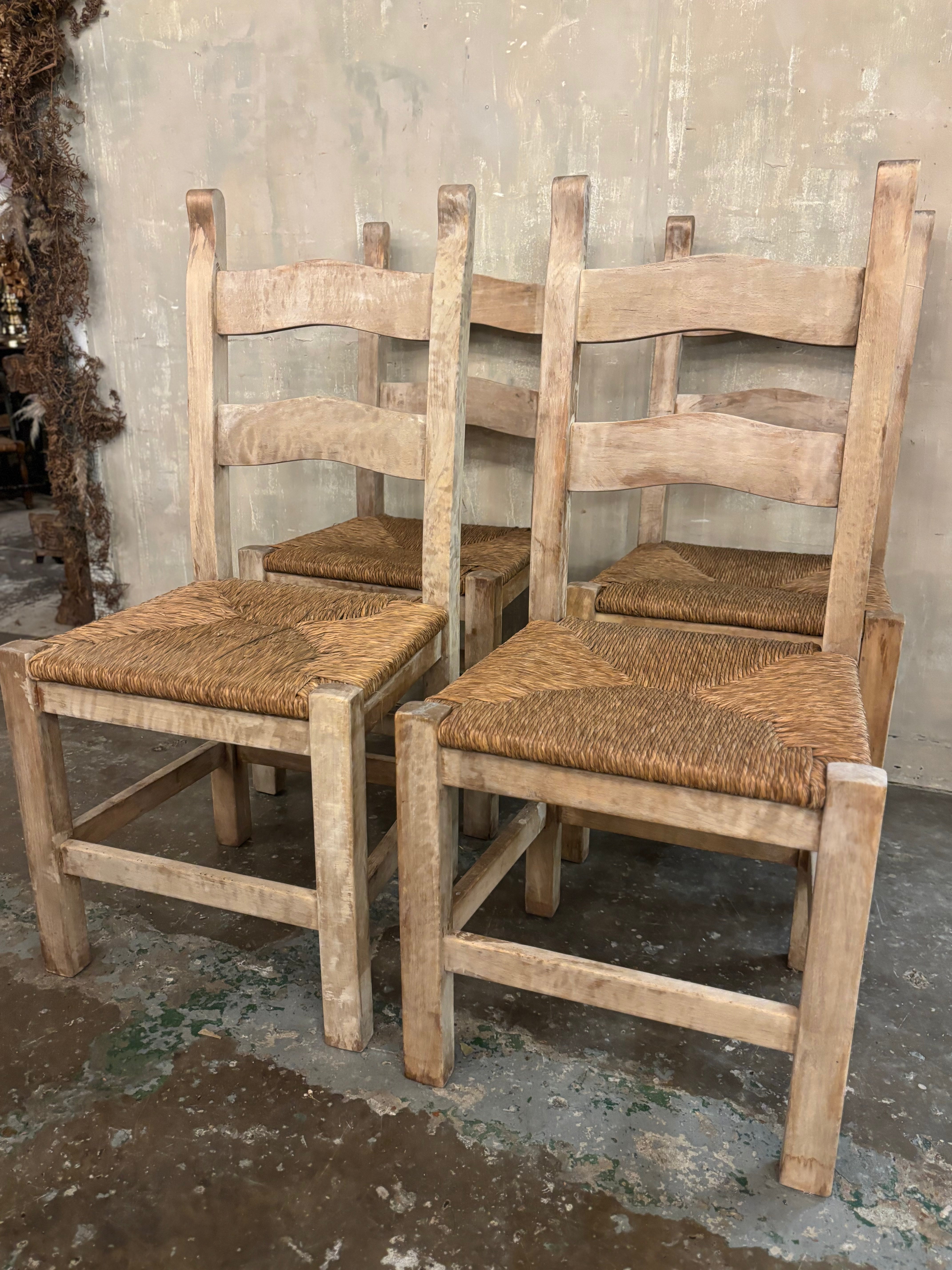 Rustic Beech Dining Chairs