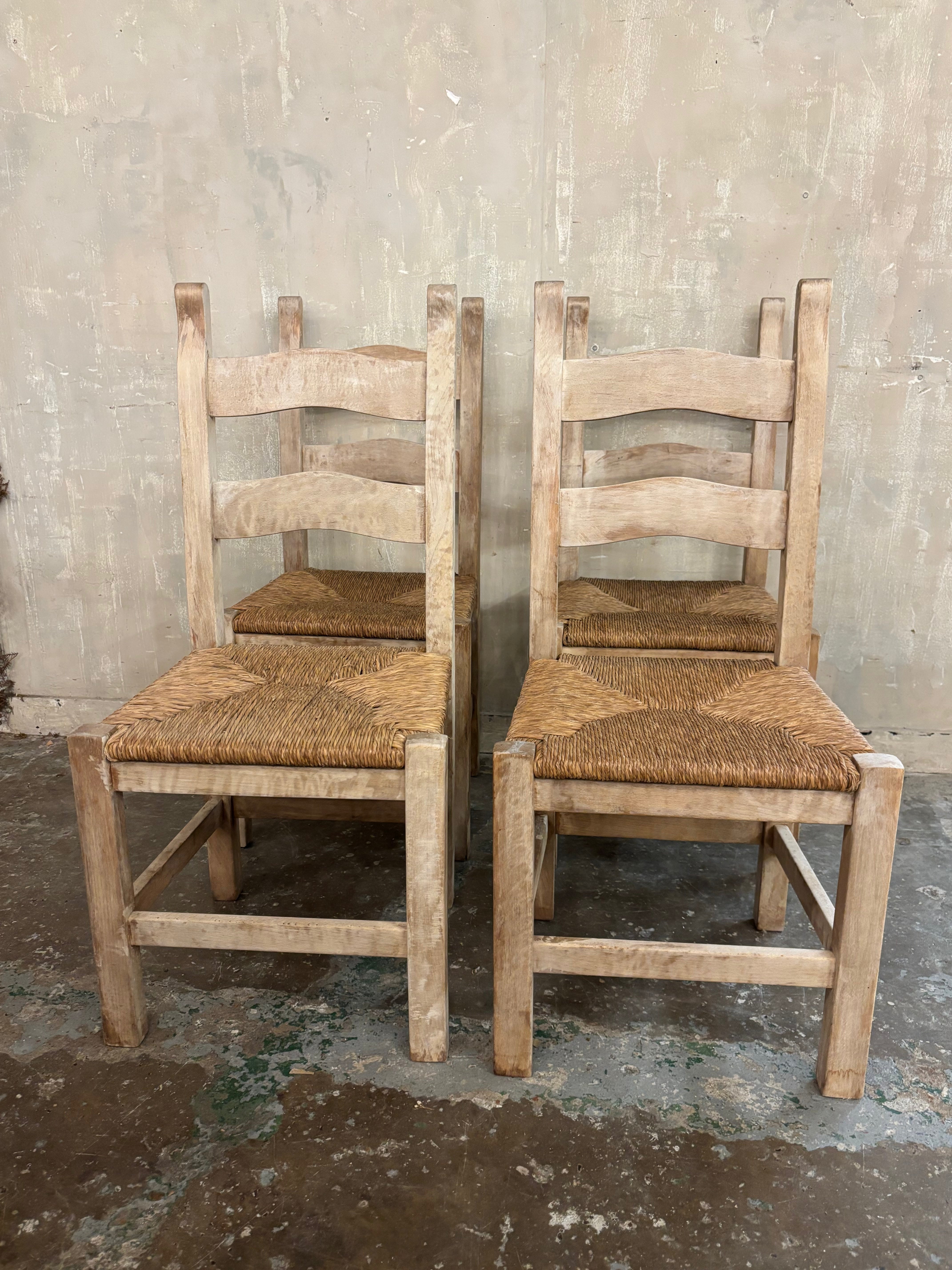 Rustic Beech Dining Chairs