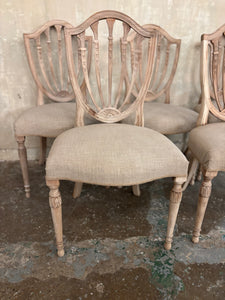 Set of five Gustavian style chairs