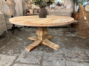 Cherry wood circular dining table