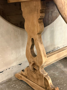 Stripped oak dining table