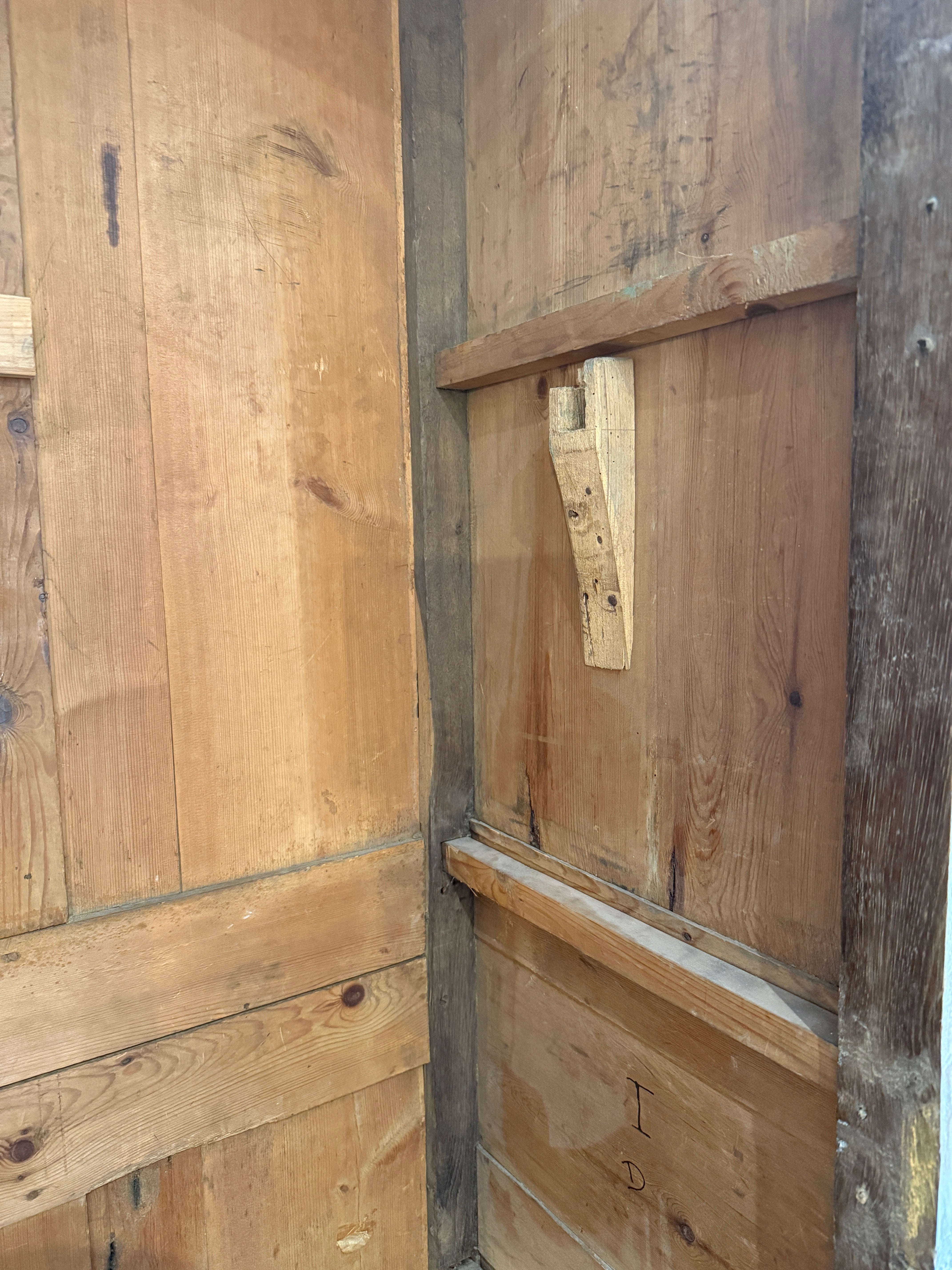 French Carved Stripped-Back Armoire