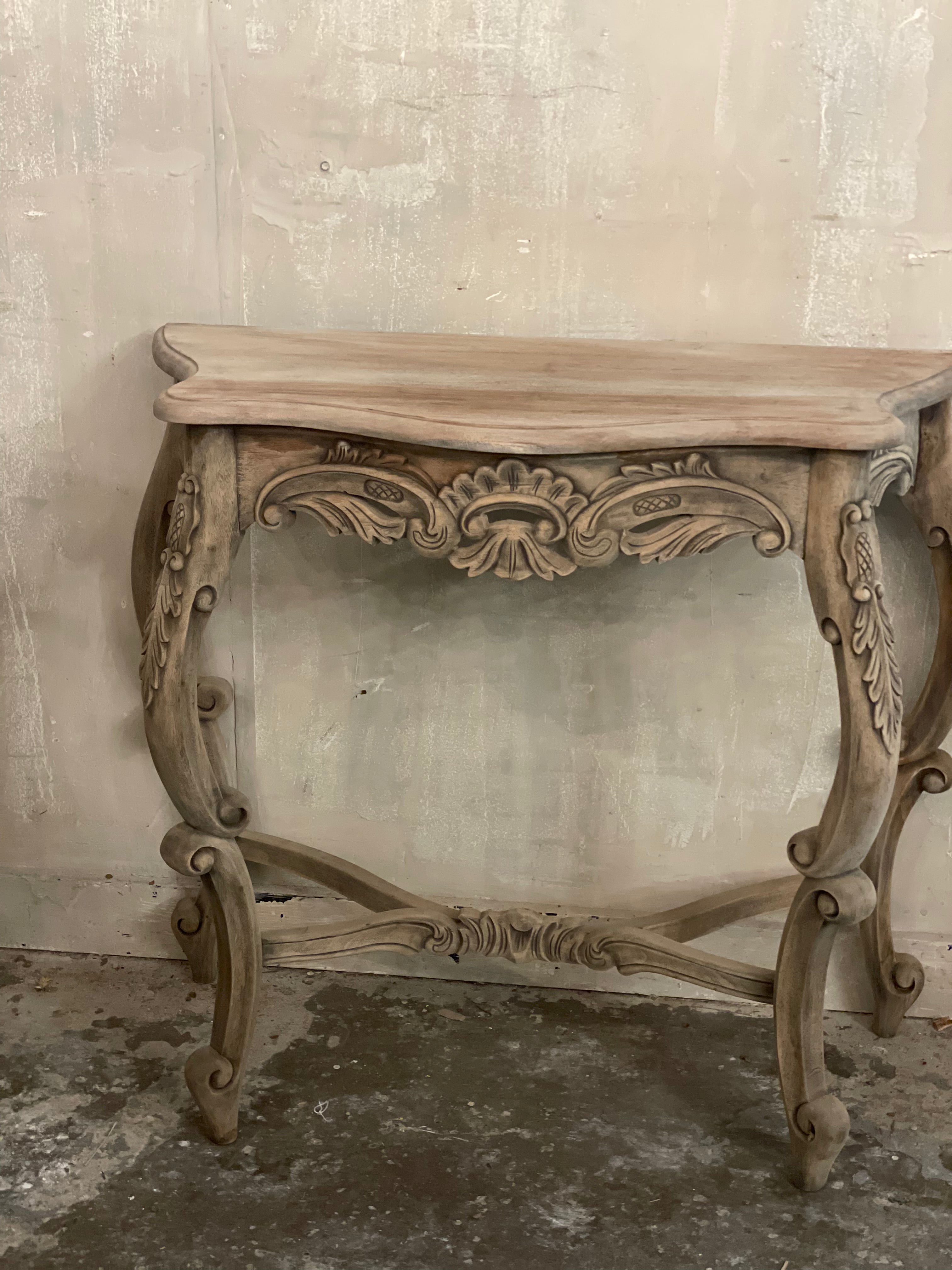 Carved entryway deals table