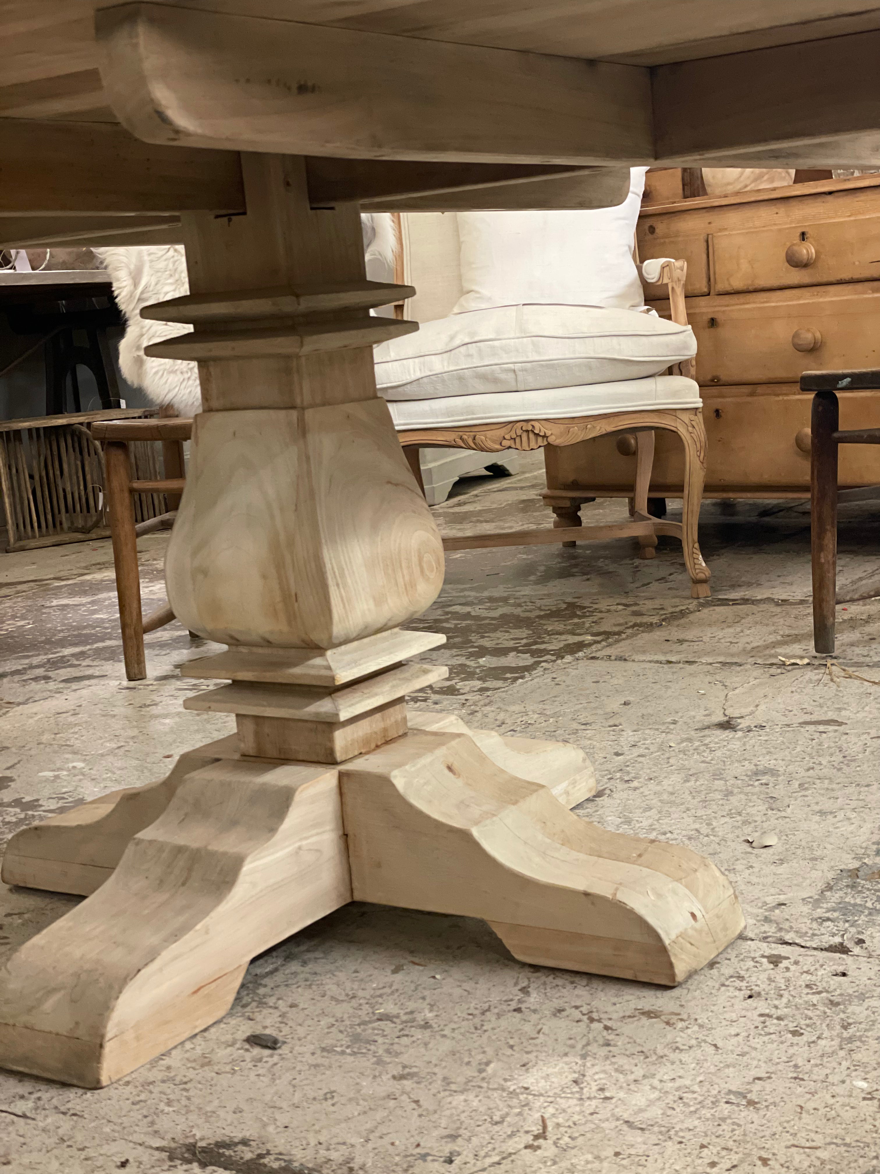 Bleached oak table Three Angels