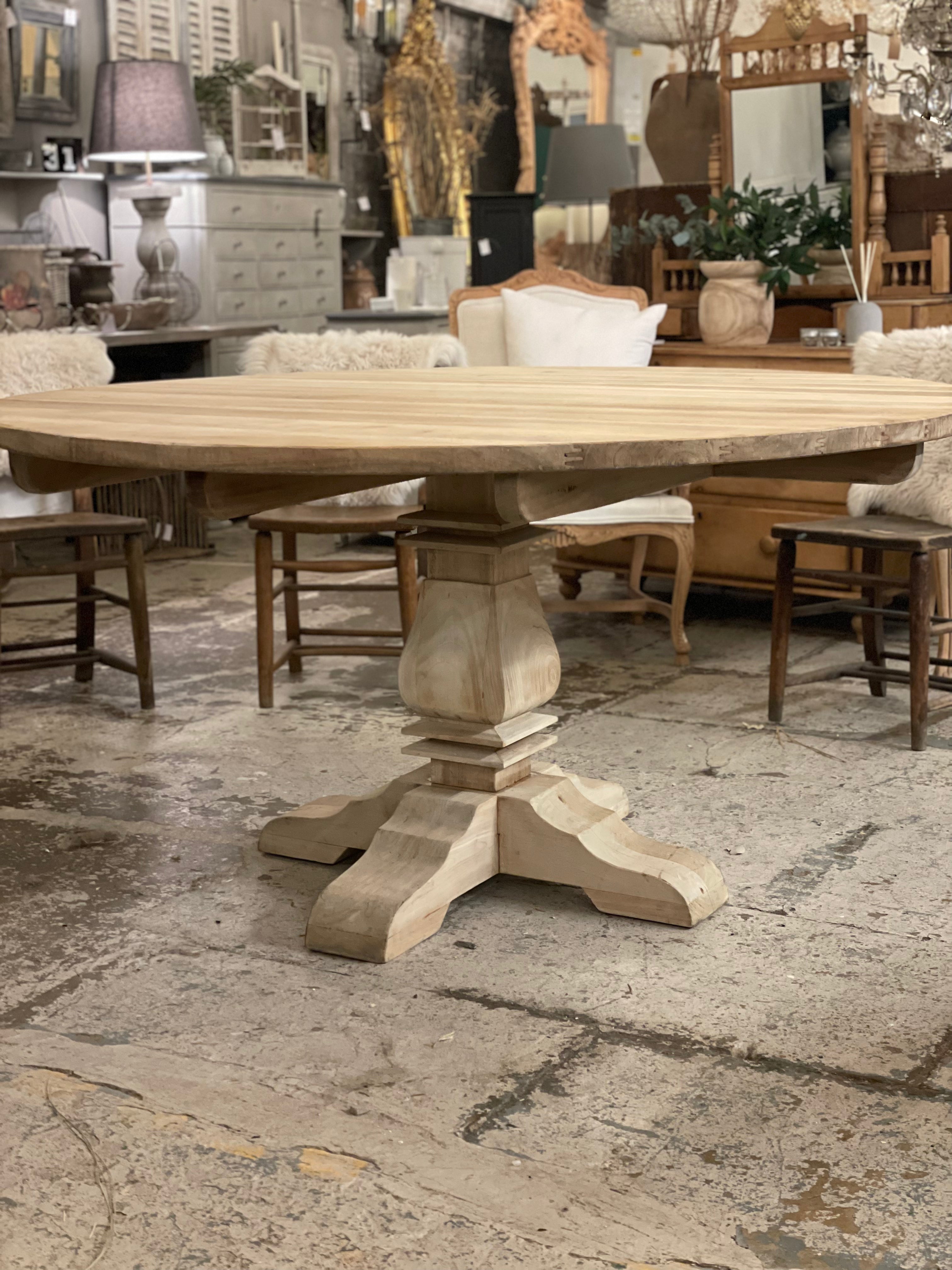 Bleached oak table deals